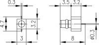 MMCX-Edge-Mount-Stecker 50 Ohm IN SMT 702 (Telegärtner J01340A0041)