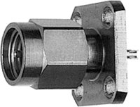 SMA-Einbaustecker mit Flansch Au 4-Loch (Telegärtner...