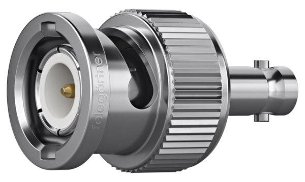 Adapter BNC - Mini HD-BNC (m-f) 75 Ohm (Telegärtner J01008A0091)