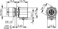 STX M12x1 EBB X-kod. Cat.6A 90°...