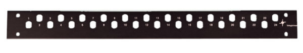 FRONTPLATTE BASIS V 1HE für 24 LC-Duplex-Kupplungen; RAL 9005 (Telegärtner H02025A4486)