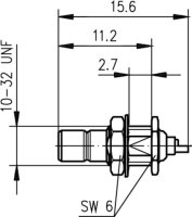 SMB-Einbaustecker Au Einbau von hinten (Telegärtner...