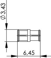 SMP-Kupplung, 50 Ohm (f-f), L= 6,45 mm (Telegärtner J01392A0001)
