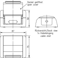 Anschlussdose IP44 AP für 1x SC-D Kupplung...