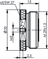 7-16 Abdeckkappe für Stecker ohne Kette...