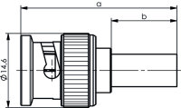 BNC-Kabelstecker Cr 0.8/4.9 DZ, PSF 1/2M...