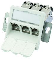 Modulaufnahme AMJ-S 3-fach UP/50 flex inkl. 3 AMJ-S...