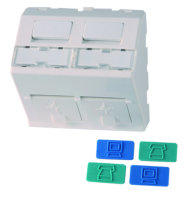 2-fach Modulaufnahme 45x45 für OBO Träger...