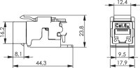 AMJ-Modul K Cat.6A (tiefgest.n.ISO/IEC) T568B, VE = 6x2er...