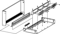 MPD24 LWL für 3x 3HE/7TE Teilfrontplatten reinweiß RAL 9010 (Telegärtner H02025A0243)