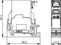 STX Tragschienen-Verbinder RJ45 Modul A Cat.6A (ISO/IEC)...