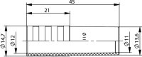 Knickschutztülle, TPR95 RAL 9005, black RG-214/U...
