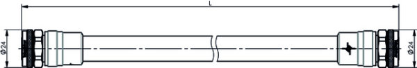 4.3-10 Jumper Kabel 1/2" IP68 L = 0,5 m, mS-mS, G21 (1/2") - JMPS/0577D (Telegärtner L00010Q0158)