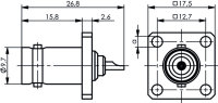 BNC-Flanschbuchse 50 Ohm löt (Telegärtner...