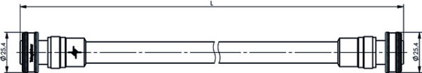 4.3-10 Jumper Kabel 1/2" IP68  L = 0,5 m, mPP-mPP, G23 (1/2" flex) - JMPS/05BBK (Telegärtner L00010A1697)