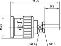 BNC-Kabelstecker Cr/Cr 75 Ohm (0.37/1.6-2.4)...