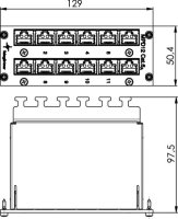 Mini-Verteiler MPD12-HS K geschirmt Cat.6A (tiefgest. n....