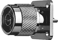 N-Flanschstecker löt 50 Ohm Ag/Ni (Telegärtner...