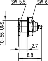 MCX-Einbaubuchse Au (Telegärtner J01271A0101)