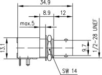 BNC LTP - Winkeleinbaubuchse (Telegärtner J01001A0103)