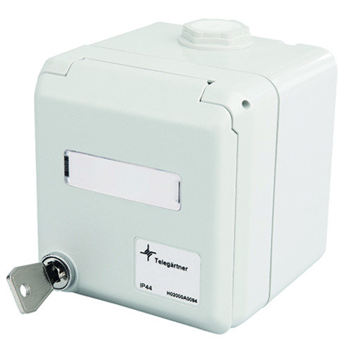 Gehäuse IP44 AP abschließbar mit Modulaufnahme für 2xAMJ/UMJ (Telegärtner H02000A0094)
