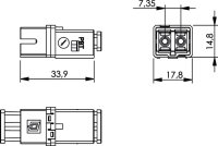 STX SC-RJ/2SC Kupplung MM (Telegärtner F80084A0000)