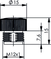 STX M12x1 Buchsenschutzkappe (Telegärtner H80030A0009)
