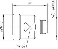 Adapter 7-16 - N, 50 Ohm (f-f) (Telegärtner...