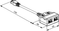 T-ADAPTER S 2 x 10/100BT  (1-2,3-6/1-2,3-6)...
