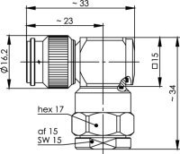 TNC-Kabelwinkelstecker 50 Ohm G37; G42; RG-213/U;...