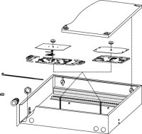 LWL-Wandspleißbox  RAL 7035 440x440x95 mm (Telegärtner H02050A0006)