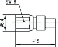 SMC-Kabelbuchse Au RG-405/U, BELDEN 1671A, UT-85...