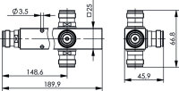 4.3-10 3-Way Power Splitter (f) 340-2700 MHz, =-161 dBc...