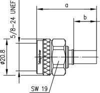 N-Kabelstecker Cr/Cr 50 Ohm G5 (RG-223/U), RG-142...