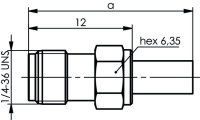SMA-Kabelbuchse Cr Ni RG-174/U, RG-188A/U, RG-316/U...