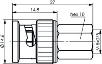 Adapter BNC-FME (M-M) (Telegärtner J01008A0014)