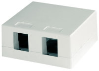 Modul-Aufn. 2-fach AP compact 68x64 alpinweiß,...