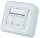 Modul-Aufnahme AP 80x80 3-fach AMJ-S 45° Auslass, alpinweiß, unbestückt (Telegärtner H02000A0096)