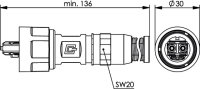STX V1 2SC Steckerset SM M BP m. Knickschutz...