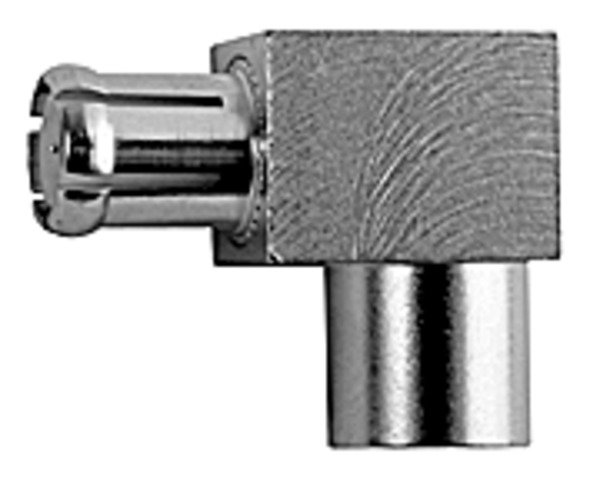 MCX-Kabelwinkelstecker löt Au G10 (UT-141) (Telegärtner J01270A0331)
