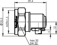 7-16 Kabelwinkelstecker Ag/Ag G9 (UT-250); OE 5085...