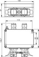 STX V5 Doppelanschlussdose (Telegärtner H82000A0005)