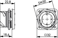 STX V1 Flansch M Metall (Telegärtner H86000A0000)
