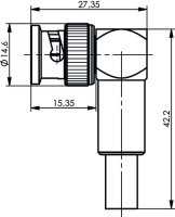 BNC-Kabelwinkelstecker Cr/Cr G2 (RG-59B/U) 204...