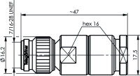 TNC-Kabelstecker 50 Ohm löt RG-213/U; RG-214/U...