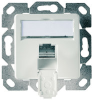 Modulaufnahme AMJ-S 1-fach UP/50 alpinweiß inkl. 1...