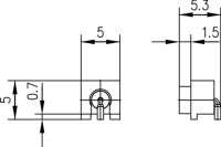 MMCX-Winkelbuchse für LTP SMT 3-beinig 50 Ohm...
