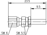 SMC-Kabelbuchse Cr Au RG-174/U, RG-188A/U, RG-316/U...