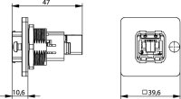 STX V14 RJ45 Zentralverschr.-Flanschset RJ45 Kupplung...