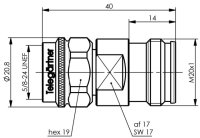 Adapter N - 4.3-10, 50 Ohm (m-f) (Telegärtner...